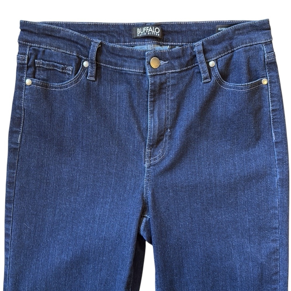 Buffalo David Bittman Alyssa Jean Hi-Rise Dark Blue Straight Stretch Size 8/29 - Picture 3 of 11